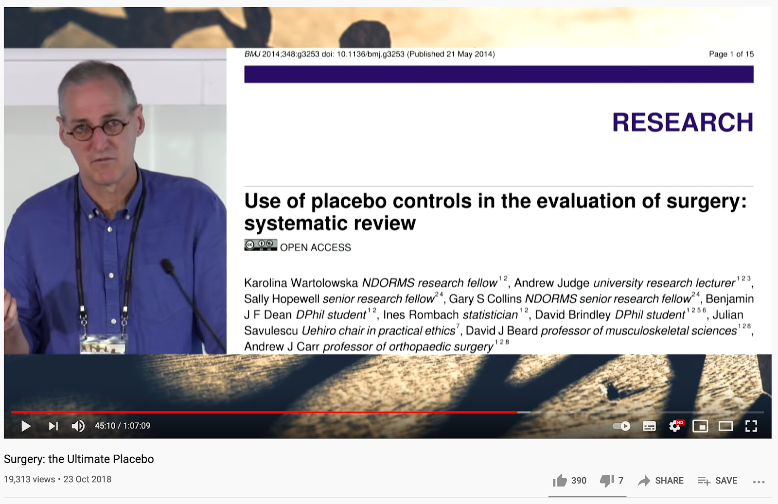 Surgery: the Ultimate   Placebo
